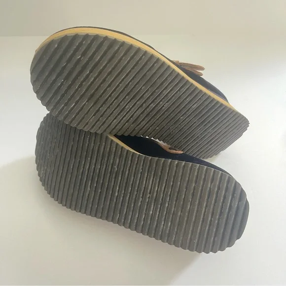 EARTH Lyra Navy Velvet clogs with buckle • size 7 - Picture 7 of 12